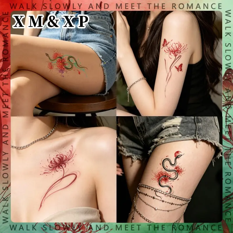 Temporary Tattoo Stickers, Long-Lasting Waterproof Design, Temporary Fake Tattoos, Body Fake Tattoos, Suitable for Arms, Legs, Backs, Collars, Chests, Unisex Use