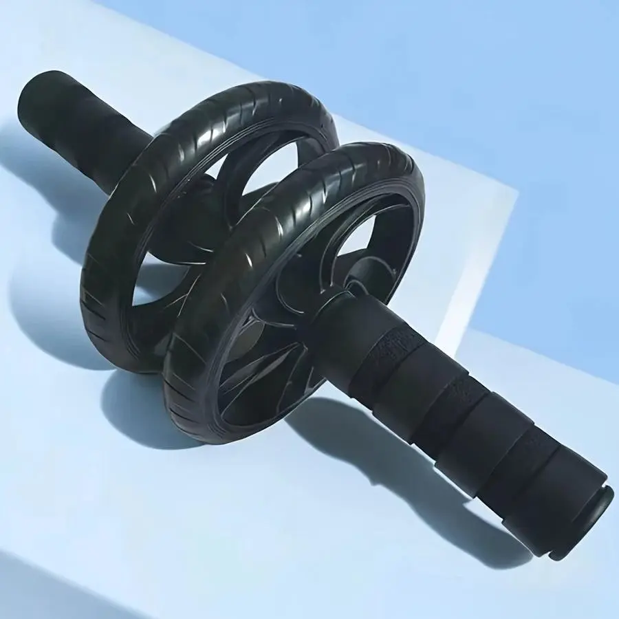 Two-Piece Abdominal Wheel, Dual-Wheel Cruncher, Silent Rollers for Waist Slimming, Home Fitness Equipment for Men and Women