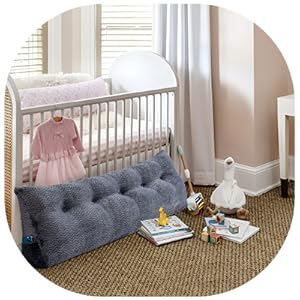 Headboard Wedge Pillow Large Headboard Pillow Wedge Pillow Headboard Soft and Supportive Bed Rest Reading Pillows for Sitting in Bed with Removable Cover