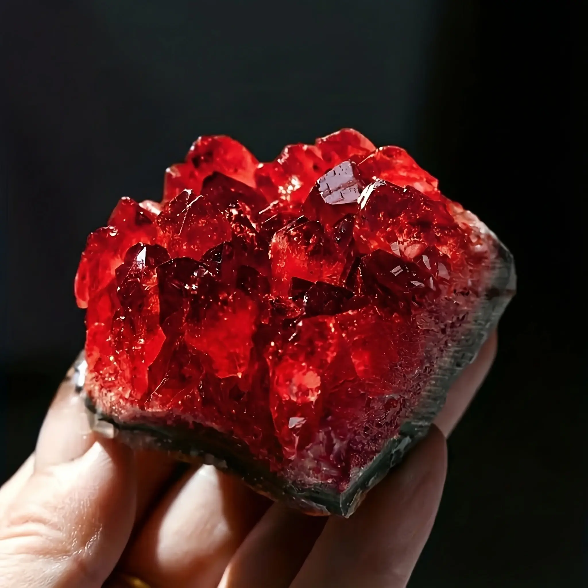 Bordeaux Crystal Cluster, Irregular Shape, Bohemian Style, Office Desk Accessory, Holiday Decor, Aquarium, Living Room