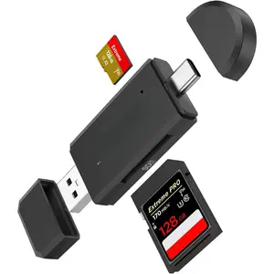 USB C SD Card Reader & USB 3.0  SD Adapter,  Memory Card Reader for SD/ SD/SDHC/SDXC/MMC, Type-C SD Card Reader Compatible with MacBook/PC/Android/Camera/Laptop