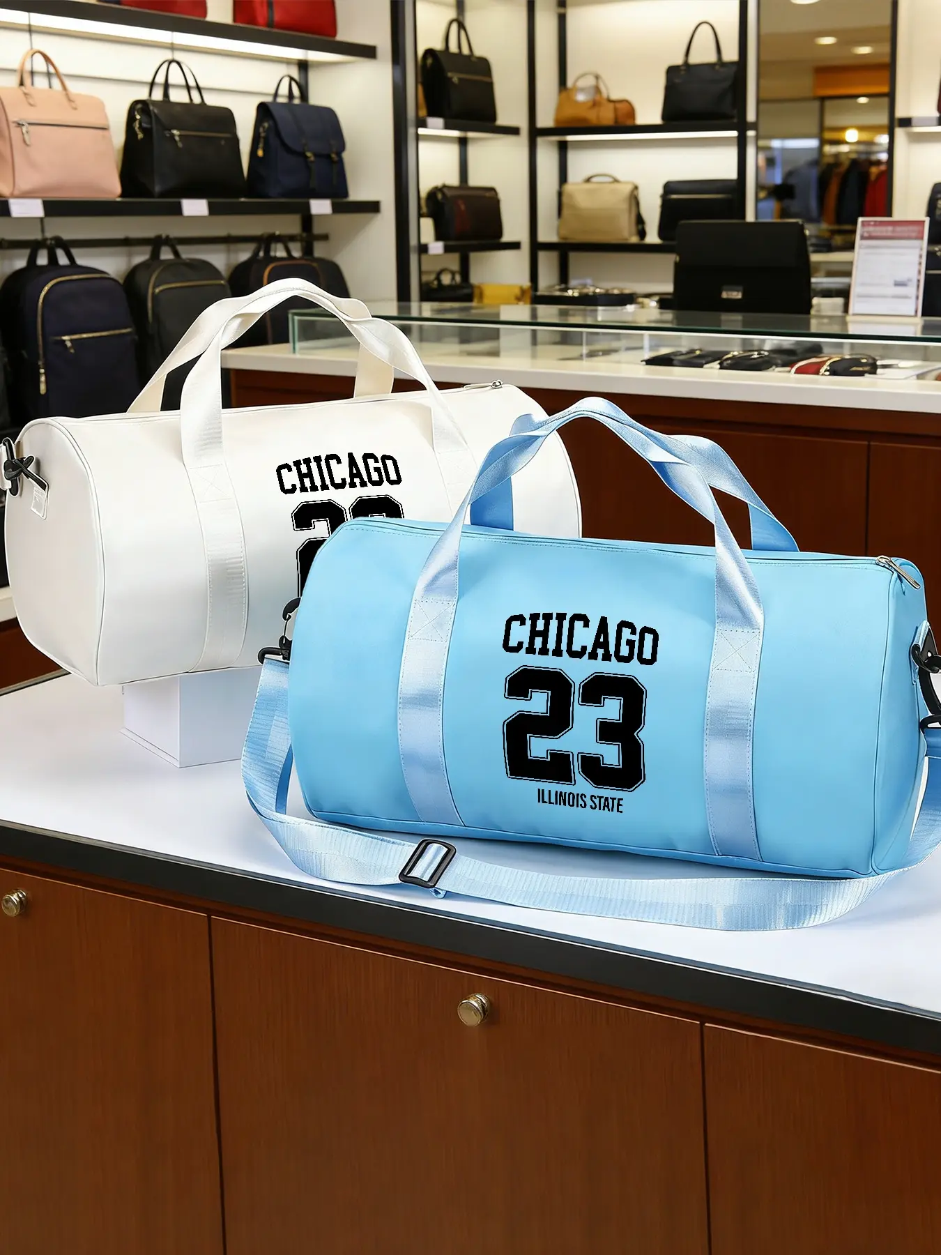 Chicago Number 23 Pattern Crossbody Bag, Daily‑use Sports Shoulder Bag and Basketball Bag. Suitable for Daily Sports and Commuting. Durable with Large Capacity, Adjustable Shoulder Strap, A Fashionable Item and An Ideal Gift.