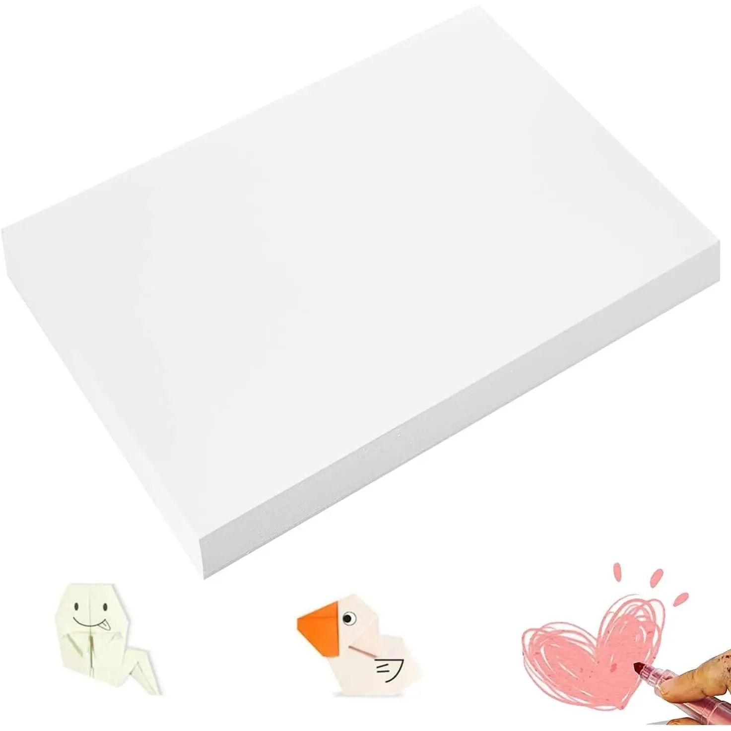 100 Sheets Arts Craft Paper for Drawing 12” x 17” White Construction Paper for Coloring, Creating, School Art Project Supplies, Standard Weight