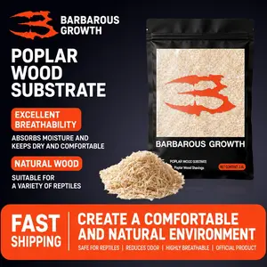Poplar Wood Shavings for Pet Snakes, Dust-Free Odor-Resistant Moisture Retentive Hamster Hedgehog Terrarium Bedding Material