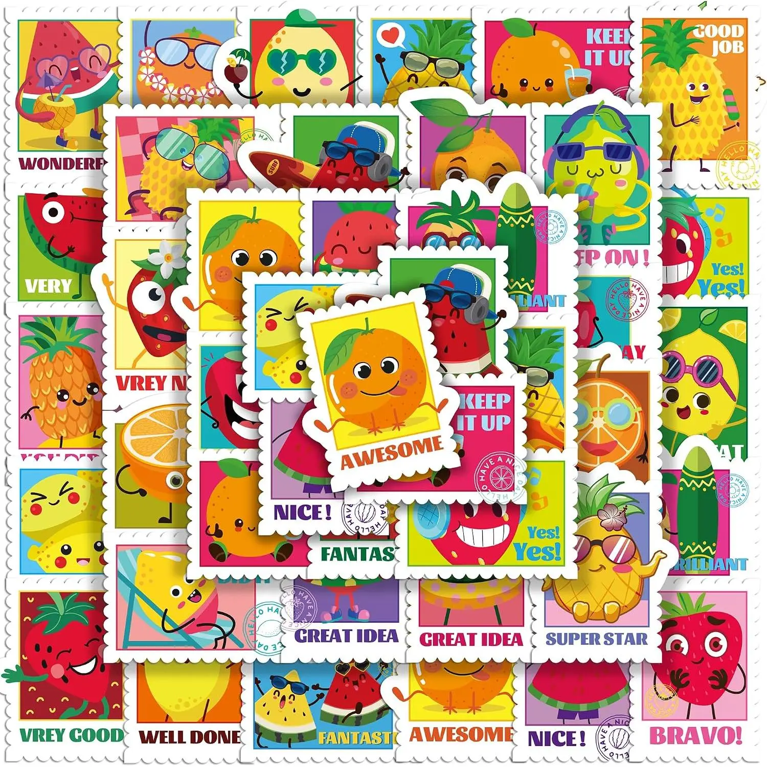 Scratch and Sniff Stickers for , 300 count Large Scented  Stickers, 30 Designs, 5 Fruit Scents,  Classroom Stickers for Teachers, Students and Party Favors