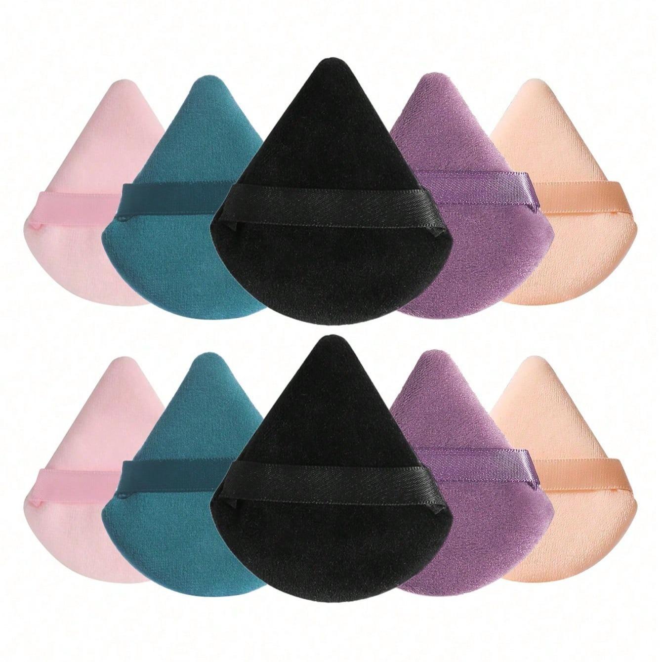 Soft Triangle Makeup Sponges Set, 5/10/15/20/25pcs Cosmetic Puffs Powder Puff for Face Application, Ideal for Flawless Foundation Coverage