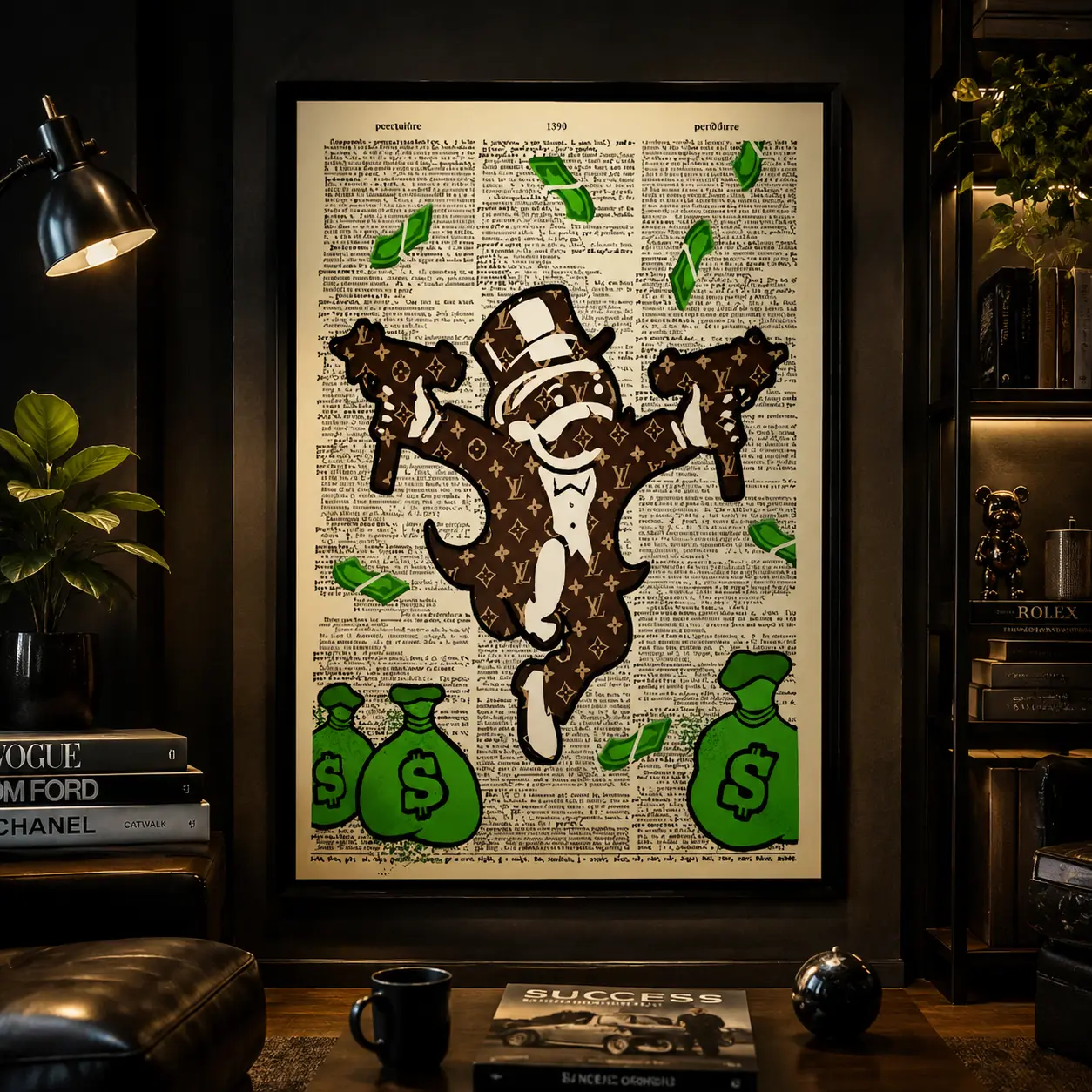 Banksy Graffiti Monopoly Man Poster Set - Artistic Urban Street Prints with Modern Cool Design, Dorm Room Decor, Bedroom Art, Teen Boy Gift for Home Wall Decoration, Room Decorations, Canvas Wall Art, Street Art Poster, Hypebeast Decor