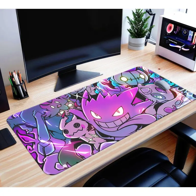 Gengar Desk Mat Ghost Pokemon Mouse Pad Large Gaming Mousepad Gengar Keyboard Pad Ghost Type Pokemon Playmat Desk Decor Gift