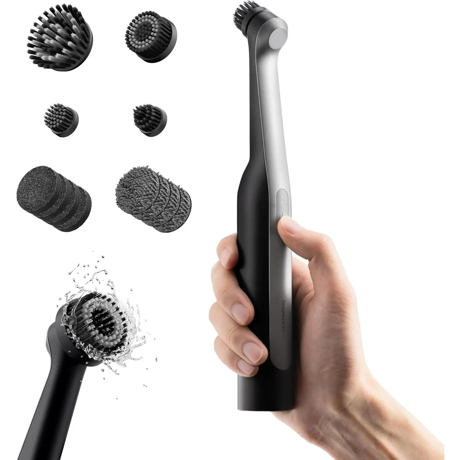 Wand™ Cordless Spin , Electric Grout Cleaning Brush, IPX7 Full   Bathroom , 12 Brush Heads Power  for Grout, Tiles, Corners, Crevices