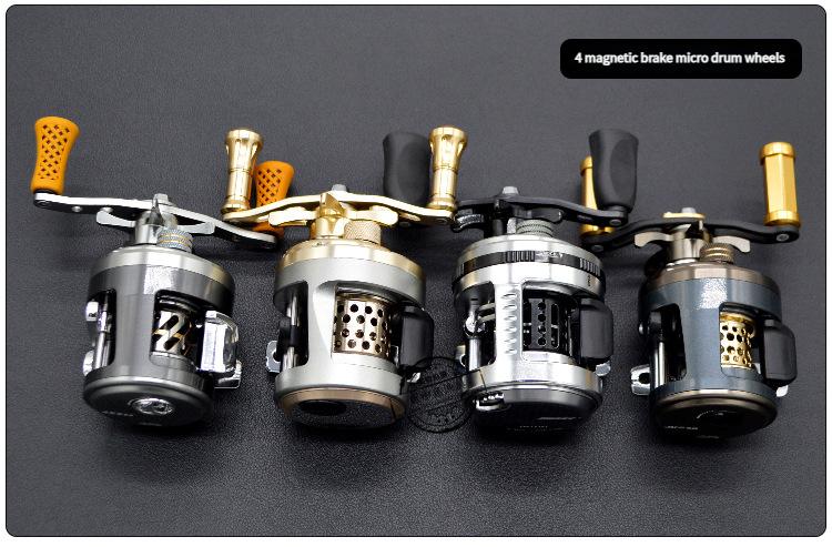 JH/DX/AKS/JKS BFS Ultralight Baitcasting Reel High-Speed 7.0:1 Gear Ratio Magnetic Brake for Trout Bass Compact Durable Fishing Rod Equipment Loudest Ding circle fishing