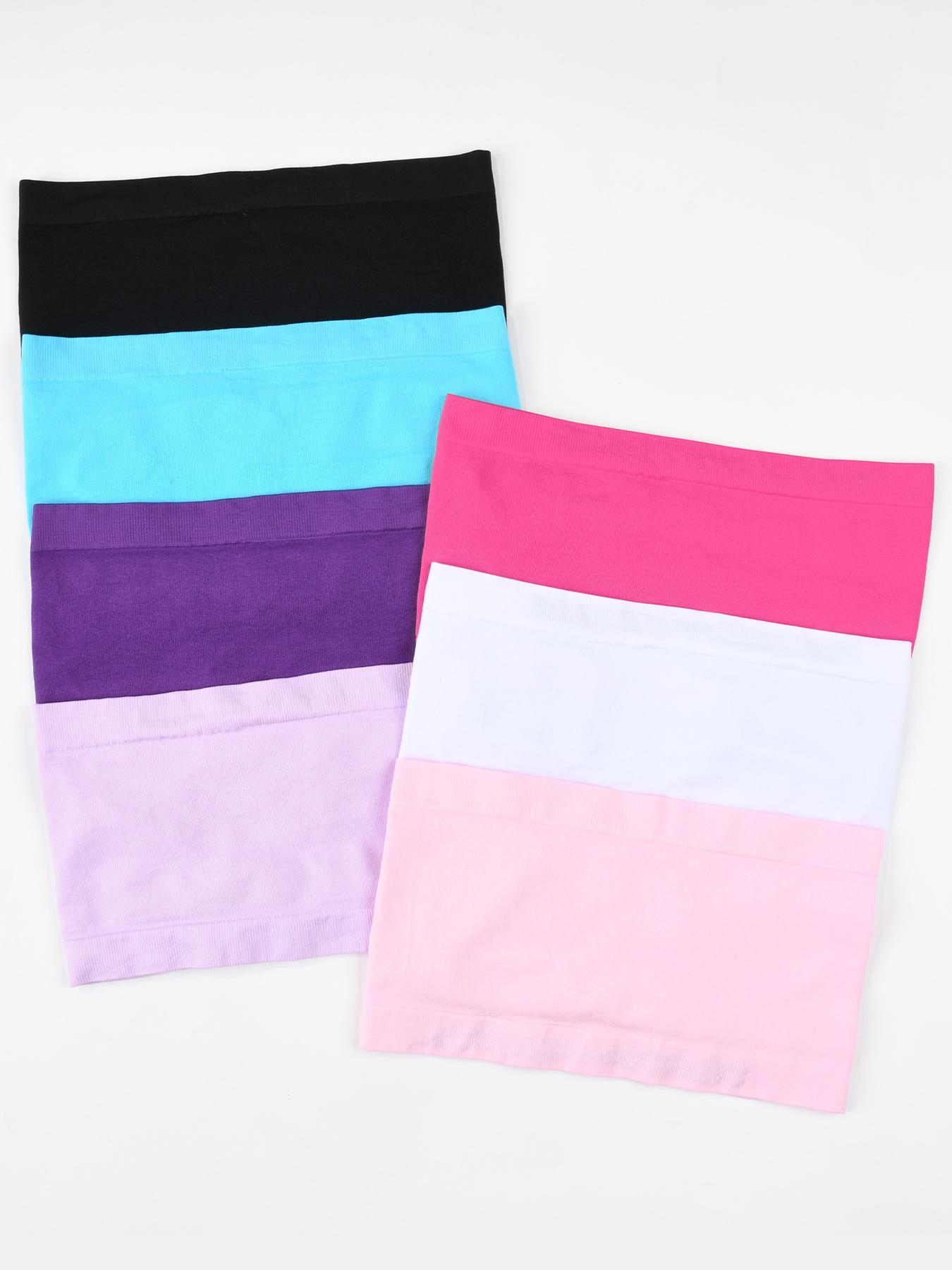 Women's Solid Ruched Wireless Bandeau Bra, Minimalist Breathable Comfortable Seamless Bra, Women's Lingerie for All Seasons, Clothing, Underwear, Wireless Seamless Bras