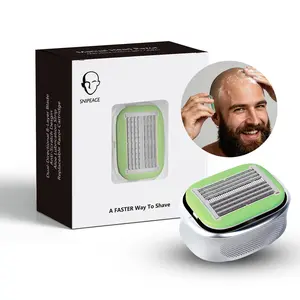 Bald Head Razor (Daily Limit 5 • Fan Exclusive) - 8-Blade Dual-Directional Shaver, Anti-Scratch Guard Comb, Waterproof, Replaceable Razor Cartridge, For Head, Legs & Arms, Travel & Gift Ready #SummerVibes fathersdaygift