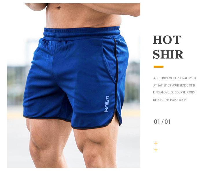 Men's Muscle Shorts, Breathable Quick Dry Running Shorts, Summer Lightweight Training Quarter Shorts, Sports Fitness Bottoms