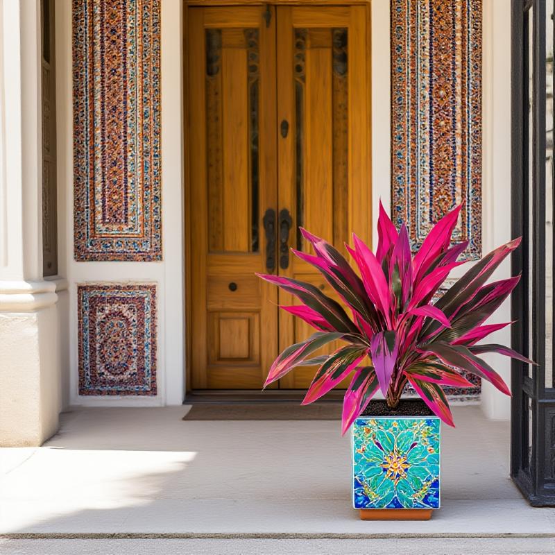 2pcs - Realistic Large Outdoor Simulated Flower, Weather-resistant Plastic Material, Garden/terrace/wedding/party/porch Railing/courtyard/photography Decoration,