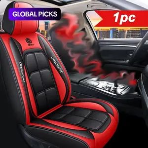 PU Leather Car Seat Covers Front Set, Universal Fit for Sedans Suvs Trucks, No Filler, Luxury Vehicle Seat Protection, Easy to Install, 1 PC