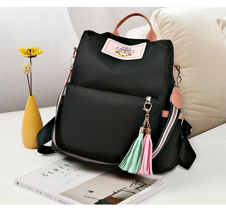 2026 New Korean Style Fashionable Versatile Anti-Theft Student Backpack for Women, Travel Canvas Backpack