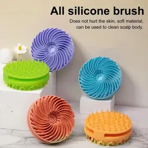 Silicone Body Shower Brush, Double-Sided Bath Scrubber with Soft Bristles for Gentle Exfoliating, Massage, and Deep Cleaning