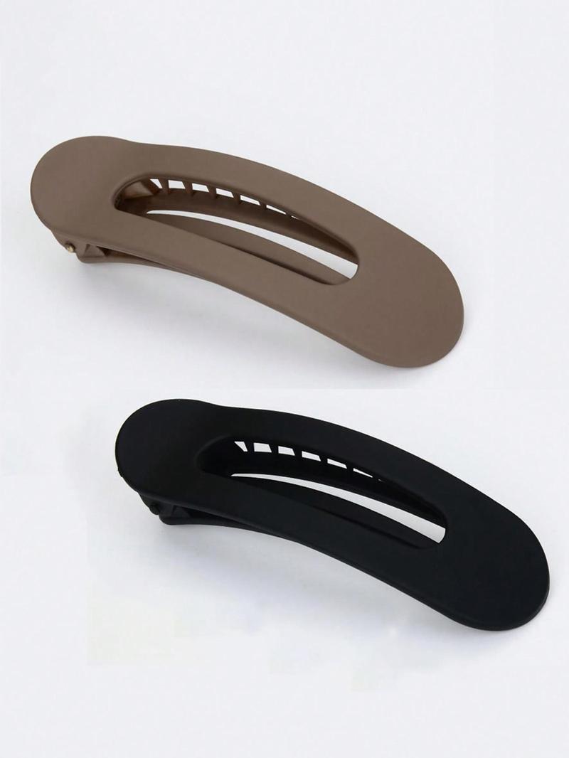 Solid Color Hair Clip, Fashionable Hair Accessories for Women & Girls, Minimalist Headwear Suitable for Girlfriend