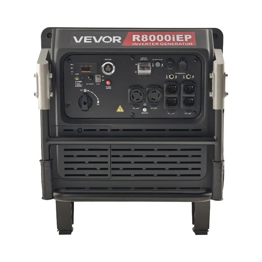 VEVOR Inverter Generator, 10KW Peak Watt Inverter Generator, Remote Start Inverters Generators for Home Outdoor, Gas Powered, Stable Power, CO Sensor, RV Ready 1A 2.1A Outlet (6.8KW Operating Power)