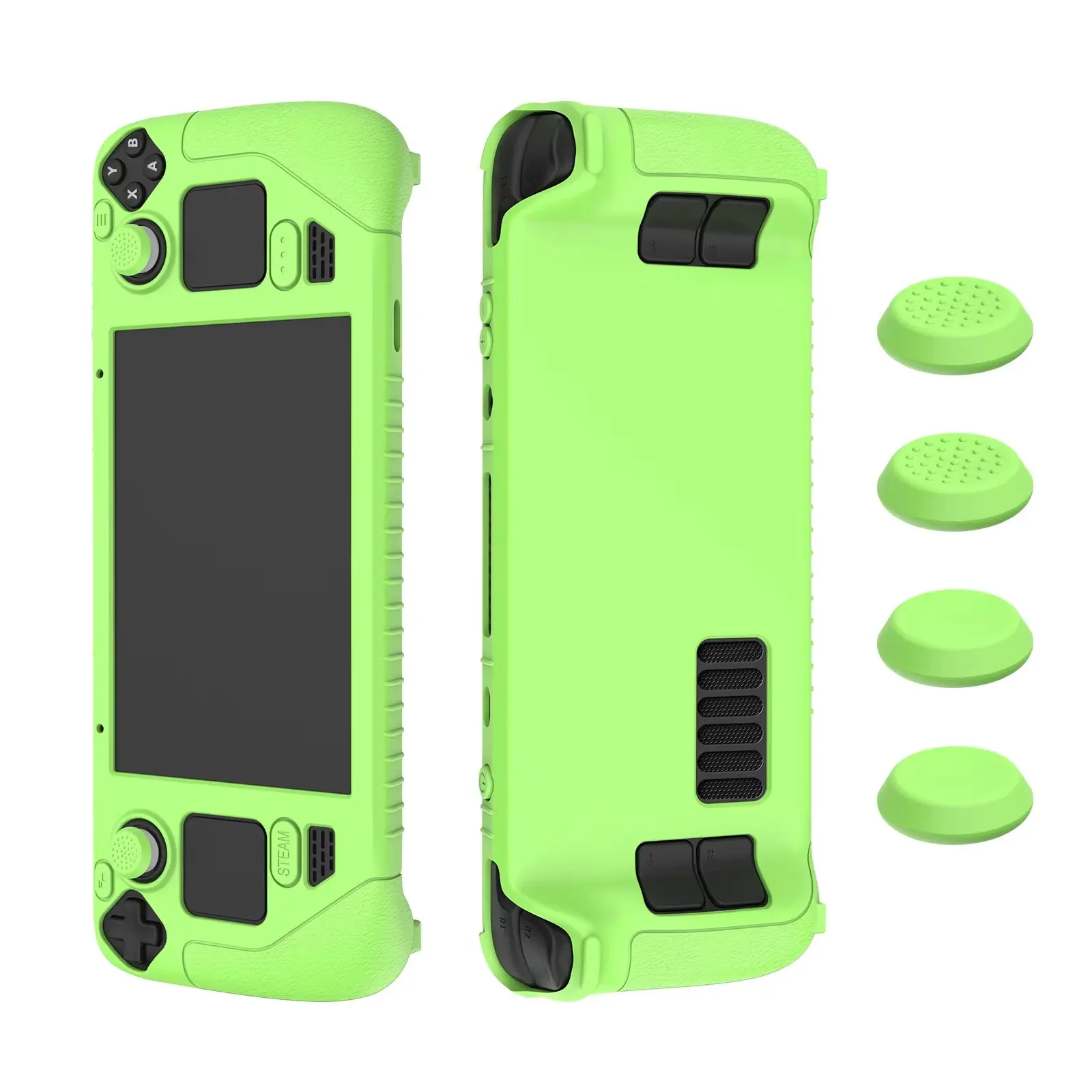 Suitable for Steam Deck game console all inclusive thick silicone protective case anti drop and dustproof with button caps