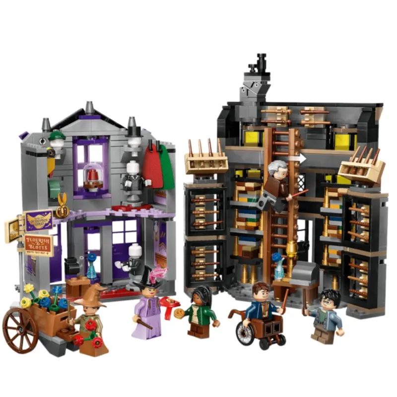 New 744-Piece Movie Series Wand and Robe Store Building Block Set, Adult and Child Toy Model Kit, Birthday Gift for Boys and Girls