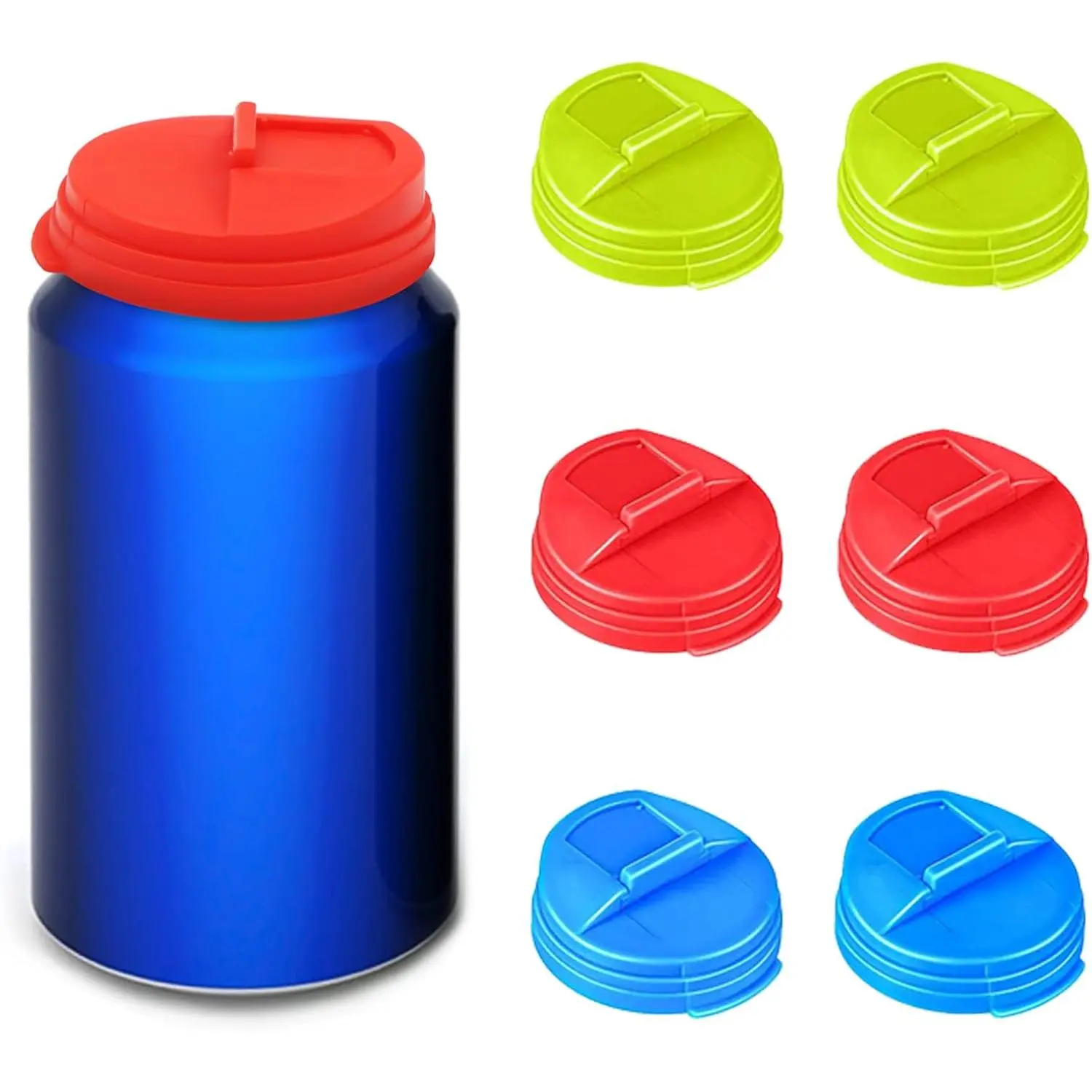 6 count Soda Can  Can Covers, Bottle Caps, Spill-proof Soda Pop Tops for Beverage, , Juice,   Fizz , Picnic Accessories Beach Party Gadgets Kitchen Supplies