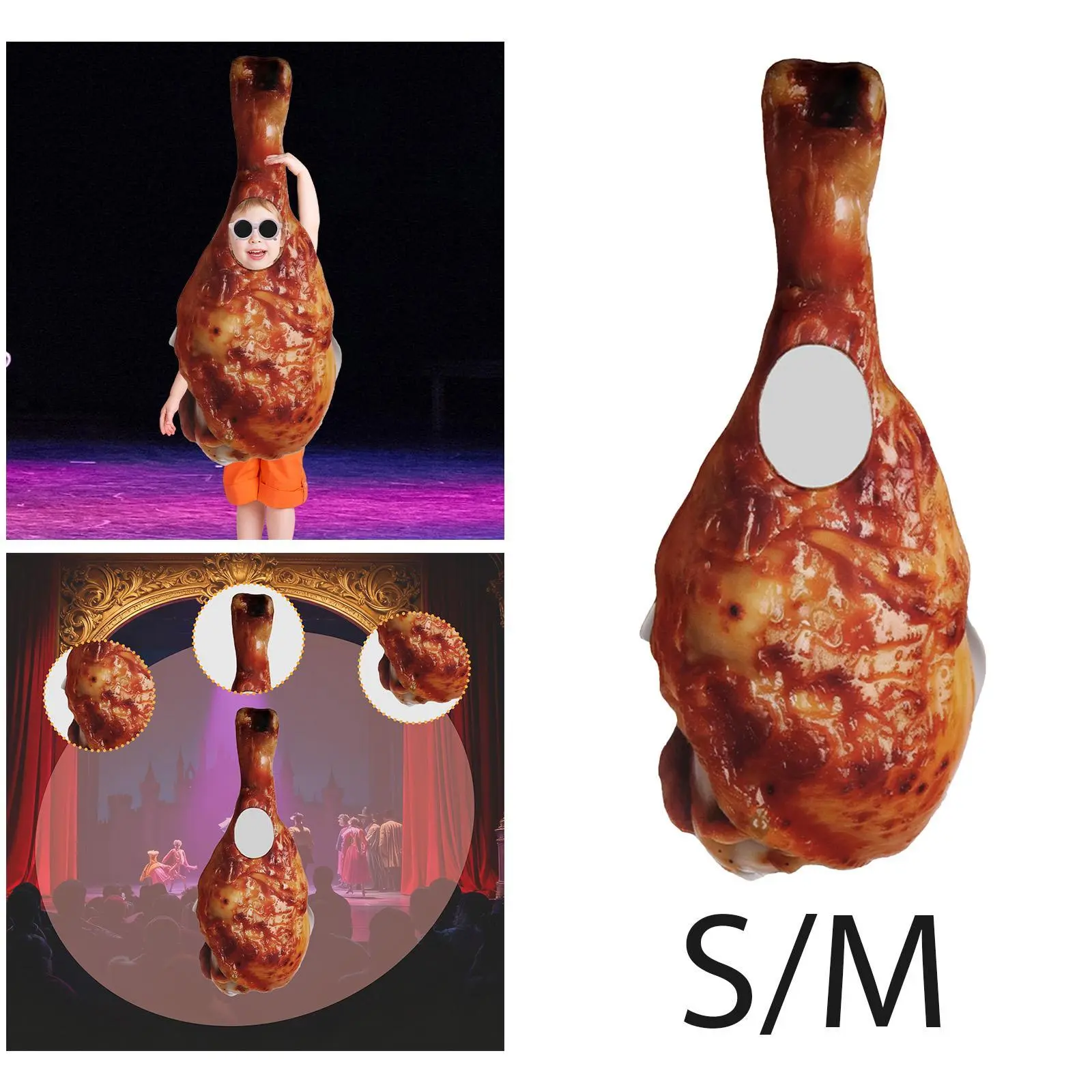 Halloween Roast Turkey Leg Costume Thanksgiving Clothing for Festival Party