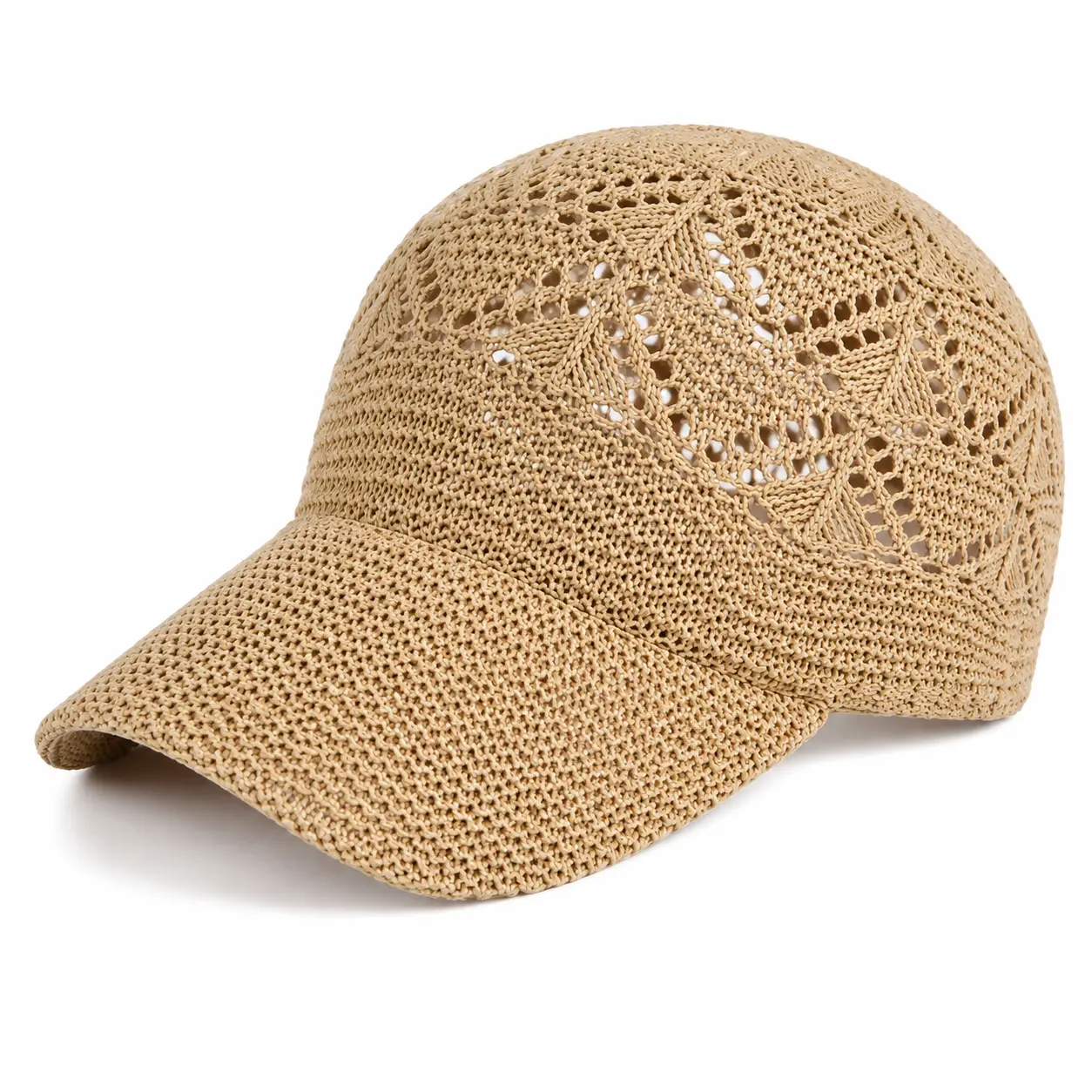 Women’s Lightweight UV-Protective Sun Visor Cap with Breathable Hollow-Mesh Knit Construction for Enhanced Airflow — Perfect for Summer Running, Hiking, and Everyday Outdoor Activities