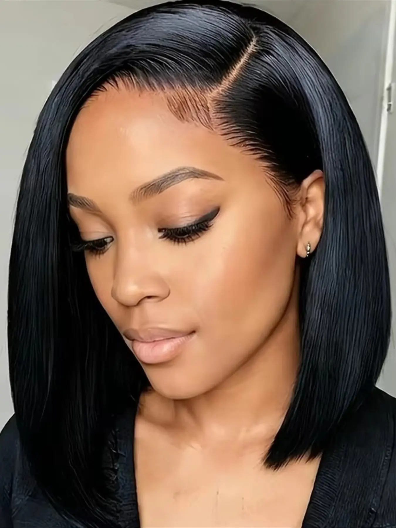 Straight Bob Human Hair Wig, 13x4 Transparent Lace Front, Women's Daily Casual Party Hairstyle, Comfortable & Natural Look, Lace Straight Wigs