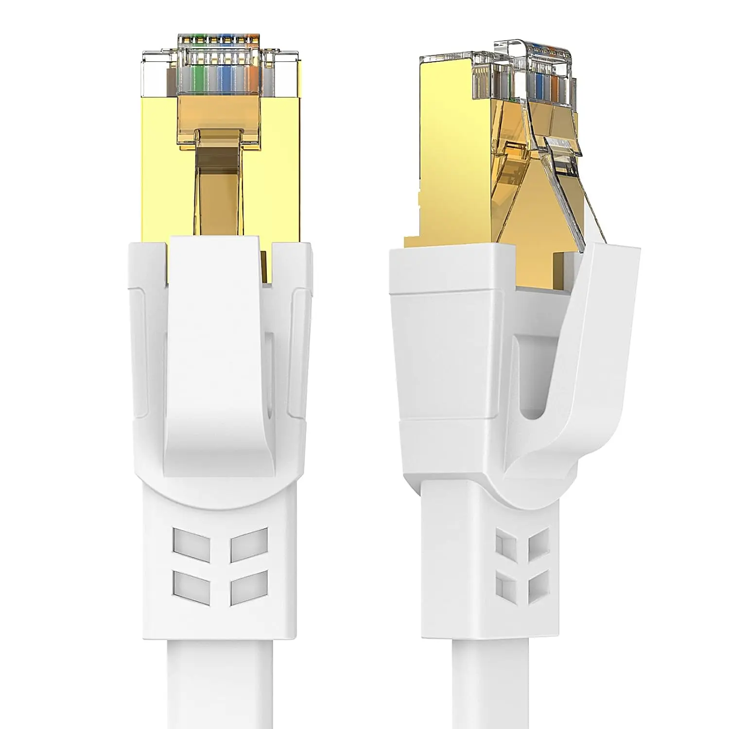Cat8 Ethernet  1.5ft 2Pack 2000MHz 40Gbps Shielded RJ45 | High Speed Outdoor&Indoor Weatherproof S/FTP  for Router/Gaming/Modem