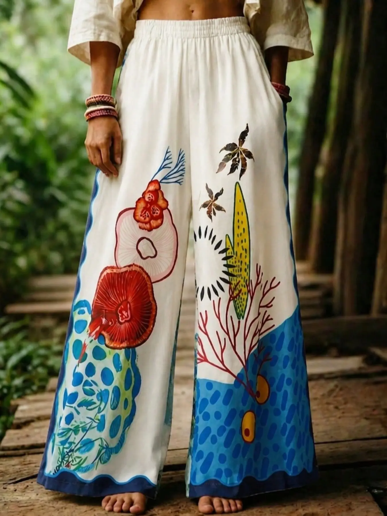 Personalized Comfortable Lightweight Loose Casual Boho Straight Leg Wide Leg Long Pants, Stylish and Relaxing Bottoms for Everyday Wear, Perfect Fit for All Seasons