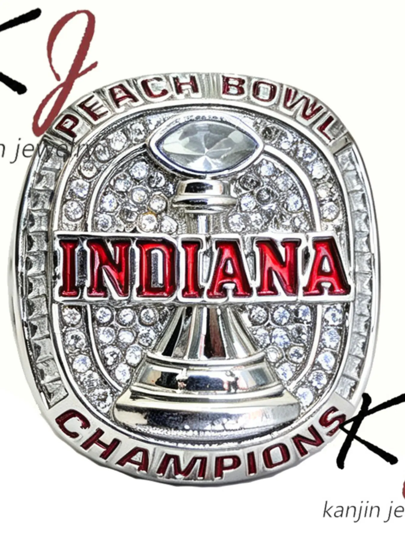 Champion Ring Memorial Ring, Fan Gift, Sports Style Alloy Ring, All-Season Accessory, Letter Pattern, Ideal for Boyfriend Gifts