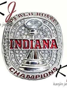 Champion Ring Memorial Ring, Fan Gift, Sports Style Alloy Ring, All-Season Accessory, Letter Pattern, Ideal for Boyfriend Gifts