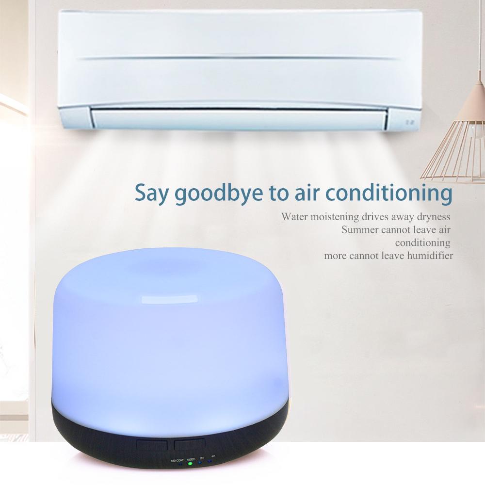 Aroma Diffuser & Humidifier, 500ml with 7 Color Changing LED Lights & Remote, BPA-Free for Home, Office, Yoga