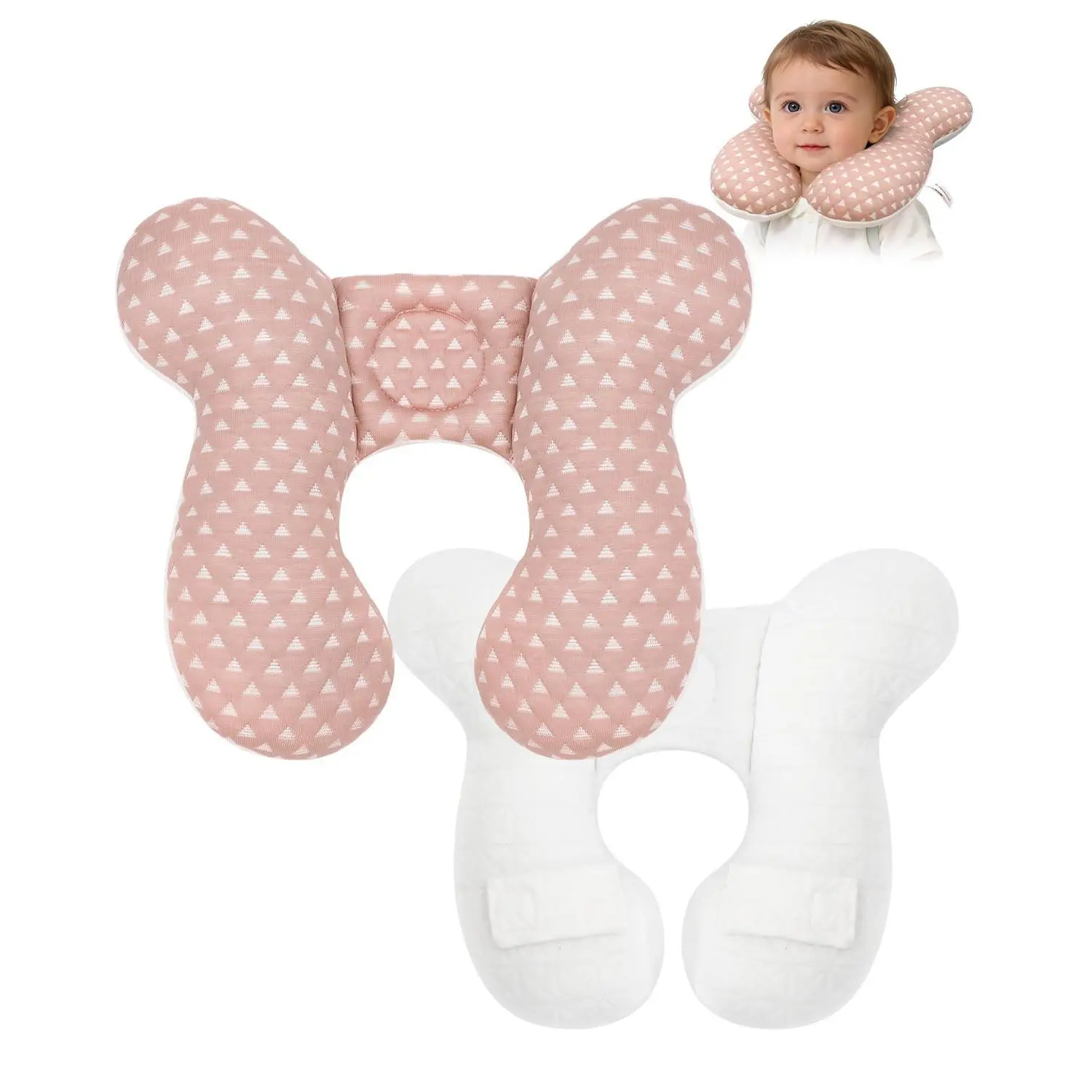 Baby Travel Pillow, Baby Neck Pillow for Car Seat, U-Head and Neck for Pushchair, Soft Cooling Breathable Infant Head Pillow for Toddler| Head and Neck for Car Seat Pushchair, Infant Head Pillow for Toddler, Soft Breathable
