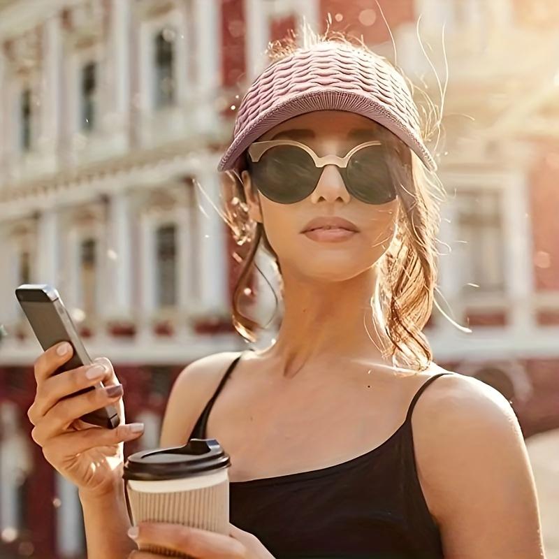 Fashionable Solid Color Sun Hat for Women - Lightweight and Breathable Sun Protection Hat for Summer Activities