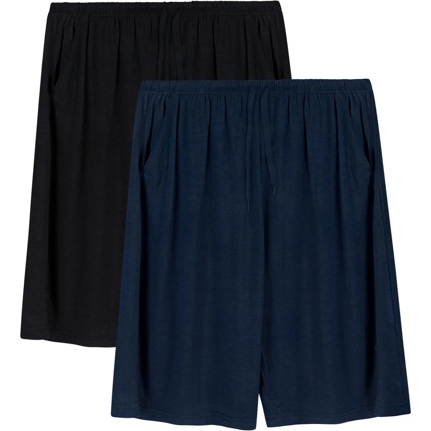 Mens Pajama Shorts, Soft Lounge Comfy Pj Sleep Short, Soft Breathable Modal, Lightweight Sleepwear, Adjusted Drawstring, Side Pockets, Versatile 4-in-1 Pj-short, Suit for Sleeping