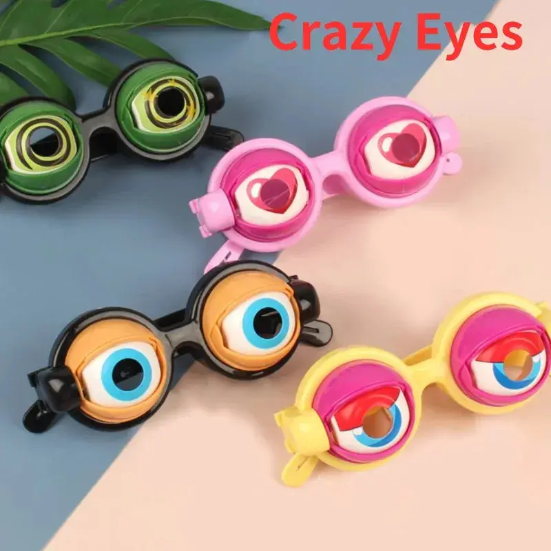 Unisex Pet Funny Look Plastic Glasses - Bagged Wire Control Creative Dog & Cat Eyewear, Party Gifts, Birthday Gifts for Kids, Crazy Eye Glasses