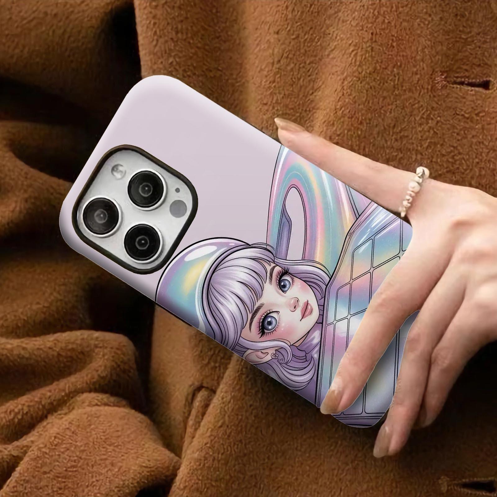 Holographic, headphones, pastel Soft And Hard Two-In-One Film Printed Full Pattern Case For IPhone 16 15 14 13 1211 Pro Max Plus Phone Case