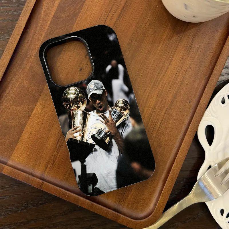 2-in-1 Film Phone Case featuring Basketball Icon Kobe — Compatible with iPhone 12, 13, 14, 15, 16, 17 Series. Glossy, Shockproof, and Non-Yellowing — An Ideal Gift Choice.