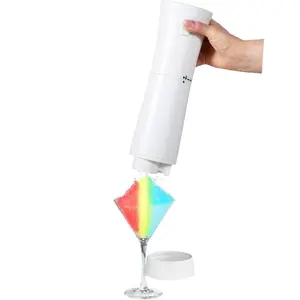 Cordless Shaved Ice Maker By  - Lightweight, Rechargeable, Bonus Recipe Book, Resting Stand - Caribbean Shaved Ice! USB Cord Included - Up to 40 Snow Cones Per Charge! No Molds Needed! (White)
