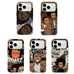Huey & Riley Cartoon Streetwear Phone Case, Shockproof Protective Cover,Compatible  for iPhone 16 15 14 13 12 11 17 Pro Max for Samsung S21 S22 S23 S24 S25 S26 Phone Case,Durable Dual-Layer Design Phone Cover,Gifts for Anime Lovers & Fans