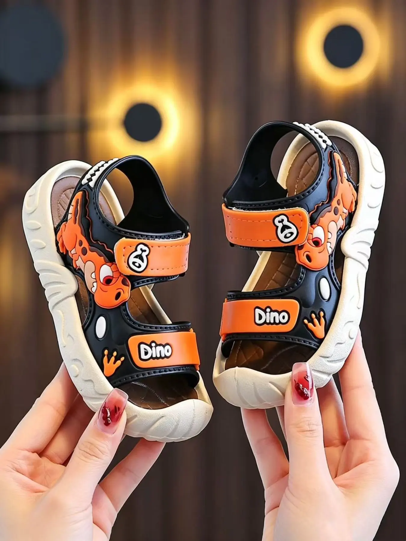 2026 Spring New Boys' Sandals, Baby Summer Shoes, Anti-Collision Toe, Durable Small and Medium Kids' Sandals, Comfortable Footwear, Comfy Sandals