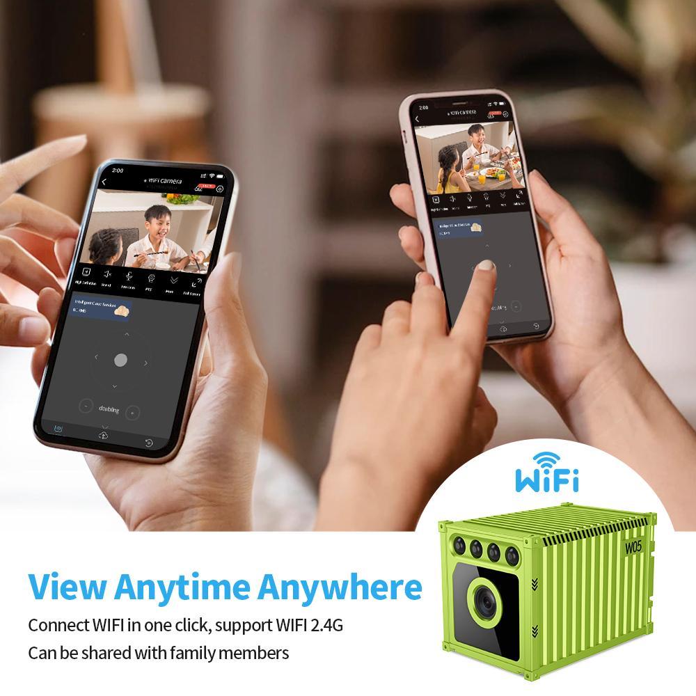 2K Dual-Band WiFi Window Camera, No-Drill Glass Mount, Clear Outdoor View, Color Night Vision, Easy Setup, Compact Indoor Camera for Home & Apartment, Smart Recording Device with 32GB Memory Card