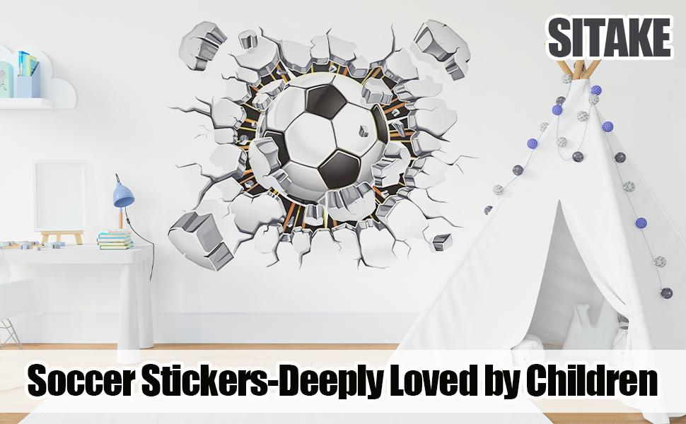 SITAKEYFMHK Create a dream soccer-themed space!These 3D football wall decals are self‑adhesive, removable and waterproof.Great DIY decor for kids’ bedroom, playroom or living room, ideal for little sports fans✨