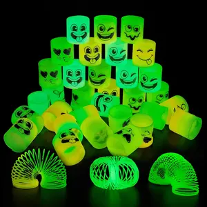 30 Pcs Glow in Dark Spring Rainbow Party Favor, Mini Plastic Glow in the Dark Party Favors, Fidget Stress Coil Mini Springs Bulk Toys for Carnival Prize Birthday, Classroom Goodie Bag Stuffersfidget toys