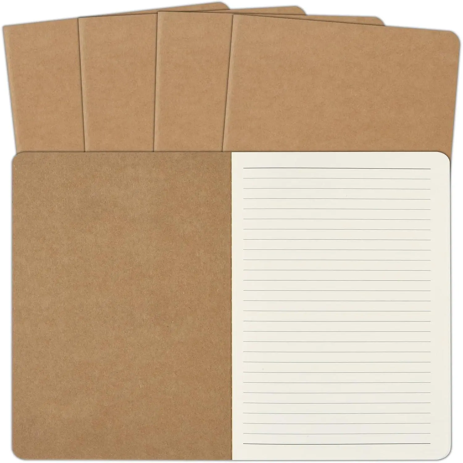 5 Pack A5  Notebooks Bulk, 8.15x5.5 Inches Lined Paper Journaling Notebooks, Notebooks for Work, Composition Notebooks for School, Journal Notebooks for Office, 60 Pages