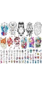 77 Sheets Christian Cross Temporary Tattoo for Women Men, 17 Sheets Half Arm Large Religious Jesus God Fake Tattoos, 60 Sheets Angels Black Christ Tiny for Adult Kids Body Tattoos Stickers Realistic