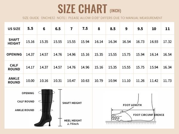 Athlefit Women's Kitten Heel Knee High Boots Square Toe High Heel Sexy Tall Boots with Side Zipper Athlefit Women's Kitten Heel Knee High Boots Square Toe High Heel Sexy Tall Boots with Side Zipper