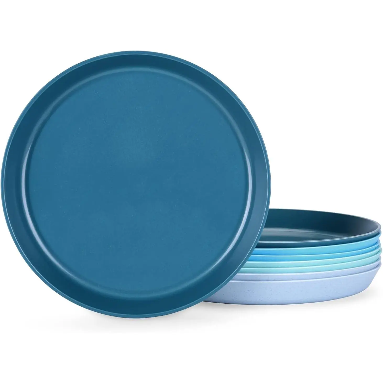 Dinner Plates Wheat Straw Fiber Plate Sets Unbreakable  Plates Microwave Save Dish Washer Safe For Salad Pasta Safe [Set of 8]